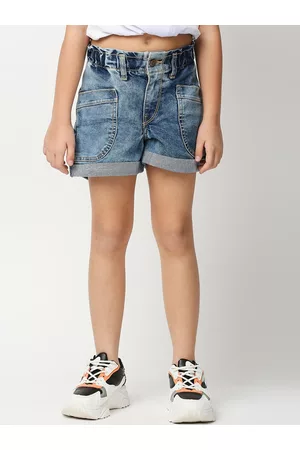 Pepe Jeans Girls High-Rise Denim Shorts