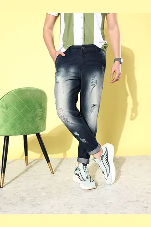 CS LIFE Slim Fit Highly Distressed Light Fade Stretchable Jeans