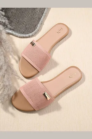 PANAHI Women Woven Design Canvas Open Toe Flats