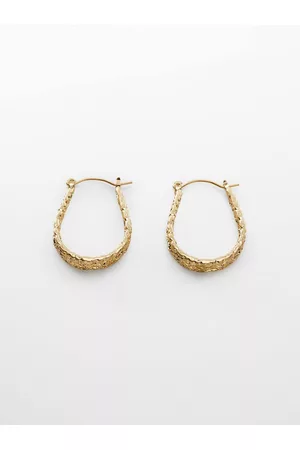 MANGO Women Gold earrings - Contemporary Hoop Earrings