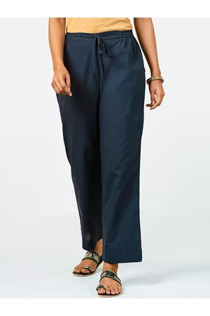 Fabindia Women Cotton Pleated Trousers