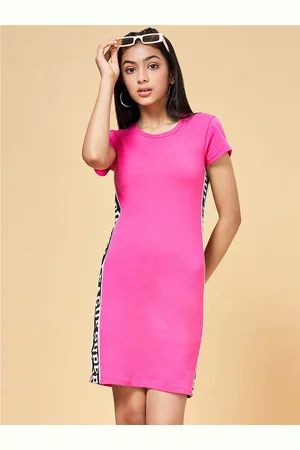 Pantaloons Girls Typography Printed Cotton Sheath Dress