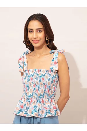 20Dresses Multicoloured Floral Print Cinched Waist Top