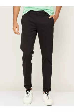 Lifestyle Men Slim Trousers - Men Slim Fit Mid-Rise Chinos Trousers