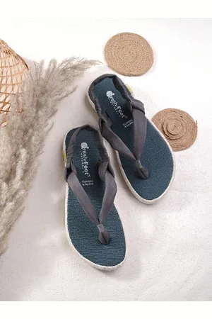 FRESH 1947 FEET Women Printed Open Toe T-Strap Flats