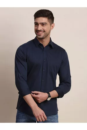 Moda Rapido Spread Collar Long Sleeves Classic Slim Fit Casual Shirt