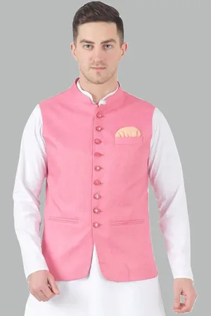 Tahvo Mandarin Collar Satin Nehru Jacket