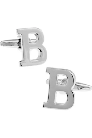 The Tie Hub Silver-Toned Geometric Cufflinks