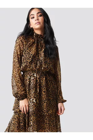 NA-KD Animal Print A-Line Dress