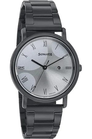 Sonata Women Printed Stainless Steel Bracelet Style Straps Analogue Watch NP87029NM01