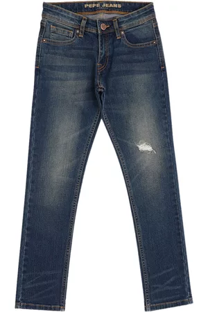 Pepe Jeans Boys Relaxed Fit Mildly Distressed Heavy Fade Cotton Jeans