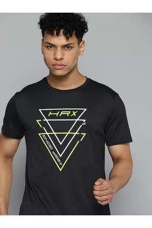 HRX Men Sports T-shirts - Men Brand Logo Printed Running T-shirt