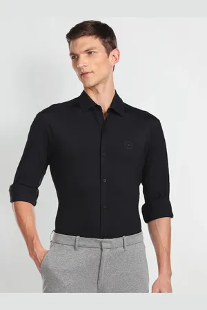Arrow Slim Fit Opaque Knitted Casual Shirt