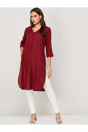 Lifestyle Ethnic Waistcoats - Mandarin Collar Pathani Kurta