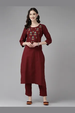 Aarika Floral Yoke Design Thread Work Kurta