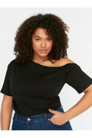 Trendyol Women One Shoulder Tops - One Shoulder Cotton Top