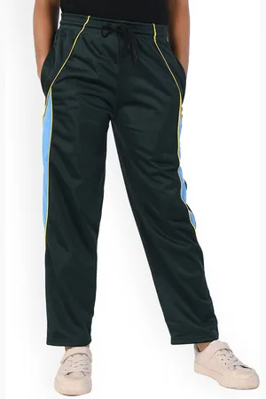IndiWeaves Girls Mid-Rise Side Panel Detailed Track Pants