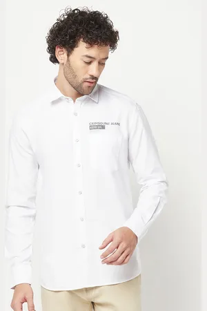 Crimsoune Club Spread Collar Long Sleeves Casual Shirt