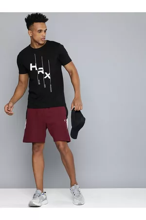 HRX Men T-shirts - Men Brand Logo Printed Pure Cotton T-shirt