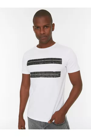 Trendyol T-shirts - Striped Pure Cotton T-shirt