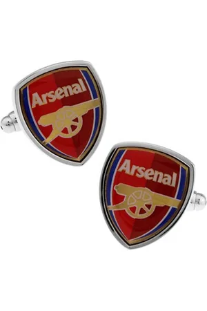 The Tie Hub Red & Gold-Toned Geometric Cufflinks