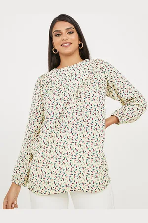Styli Printed Puff Sleeve Top