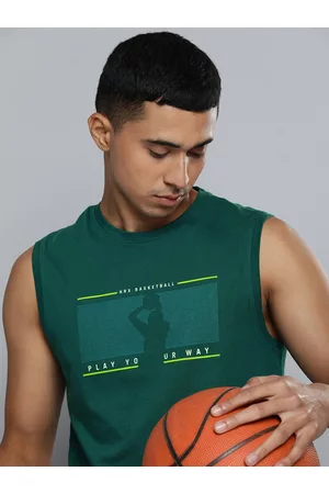 HRX Basketball T-shirts - Printed Pure Cotton Basketball T-shirt