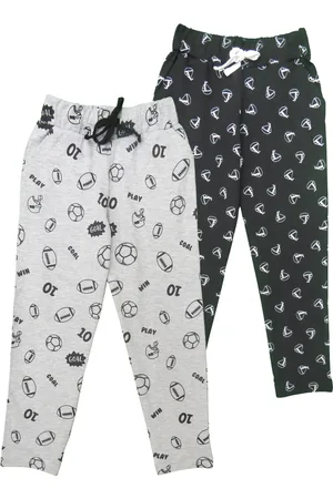 Clothe Funn Boys Pack Of 2 Printed Cotton Track Pants