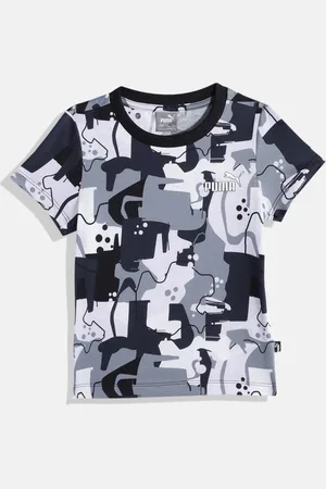 PUMA Girls Printed Pure Cotton Essential+ STREET ART Regular Fit T-shirt