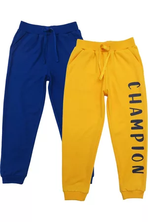 Clothe Funn Boys Pack of 2 Typography Printed Joggers