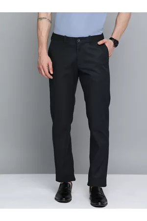 Buy Men Blue Slim Fit Solid Casual Trousers Online  750535  Allen Solly