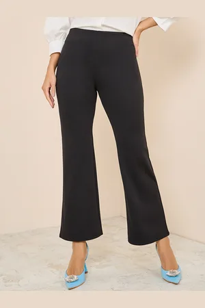 Styli Women 2 Way Stretch High Rise Flare Leg Knit Pants