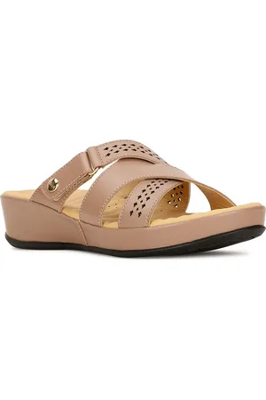 Scholl Laser Cuts Leather Comfort Heels