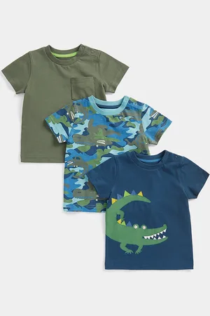 Mothercare Boys Pack of 3 Pure Cotton T-shirt
