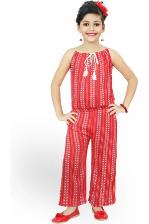 BAESD Girls Printed Sholder Straps Basic Jumpsuit