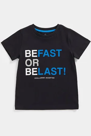Mothercare Boys Typography Printed Pure Cotton T-shirt
