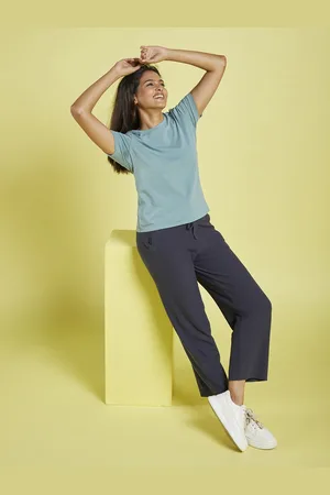 BlissClub Women Move All Day Plus Size Relaxed-Fit Cotton Track Pants