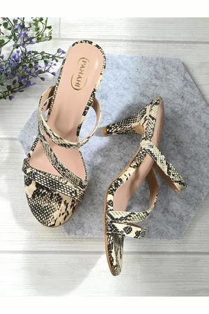 PANAHI Printed Strappy Slim Heels