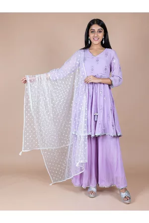 HERE&NOW Off White Ethnic Motifs Embroidered Dupatta