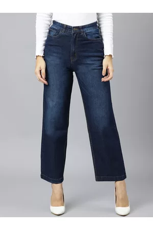 BAESD Women Flared High-Rise Light Fade Stretchable Jeans
