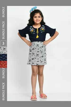 BAESD Girls Pack Of 3 Mini A-Line Pure Cotton Skirts