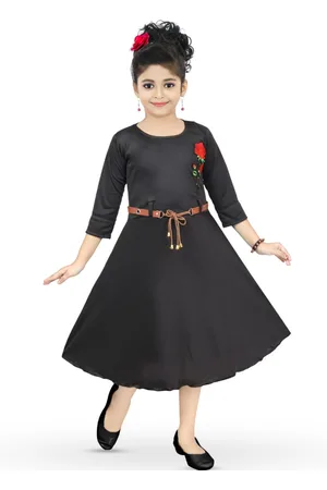 BAESD Girls A-Line Midi Dress With Belt