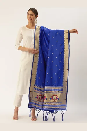 LOOKNBOOK ART Woven Design Dupatta with Zari