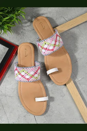 PANAHI Women Woven Design Lace One Toe Flats