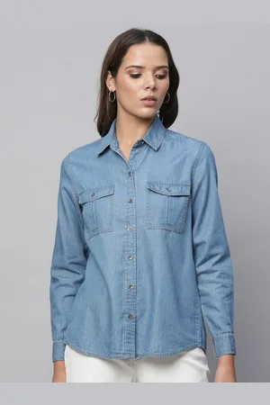 Chemistry Spread Collar Denim Shirt