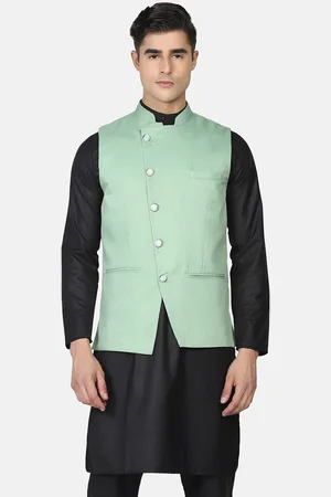 Tahvo Mandarin Mollar Satin Nehru Jackets