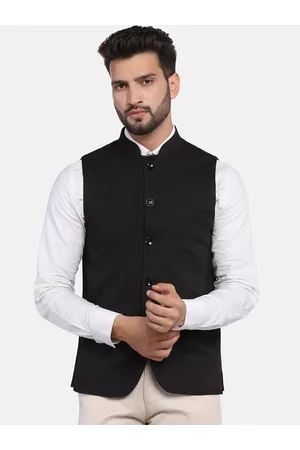 Tahvo Mandarin Mollar Satin Nehru Jackets