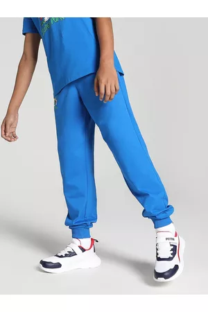 PUMA Boys Super Graphic Printed Youth Pure Cotton Regular fit Joggers