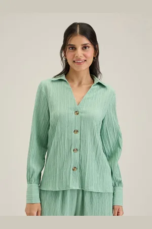 20Dresses Green Striped Shirt Style Top