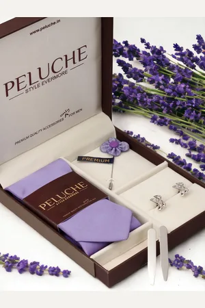 PELUCHE Men Purple & Silver-Toned Accessory Gift Set